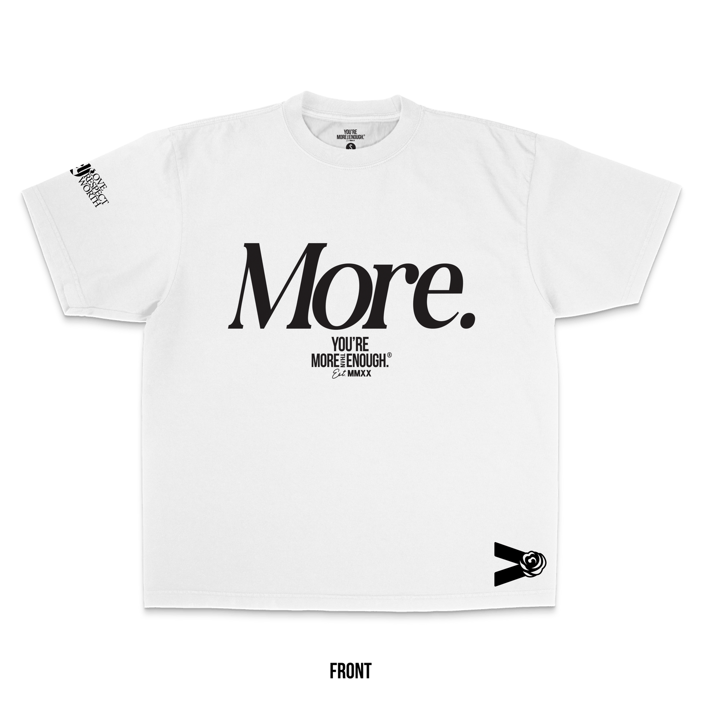 YMTE - More. T - Shirt (Puff Print Boxy) - You're More Than Enough