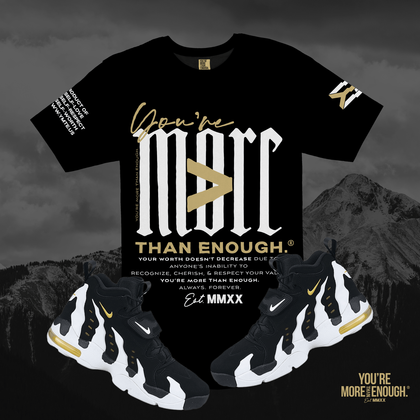 YMTE CU Buffs Bandwagon Curved T-Shirt - Black - You're More Than Enough