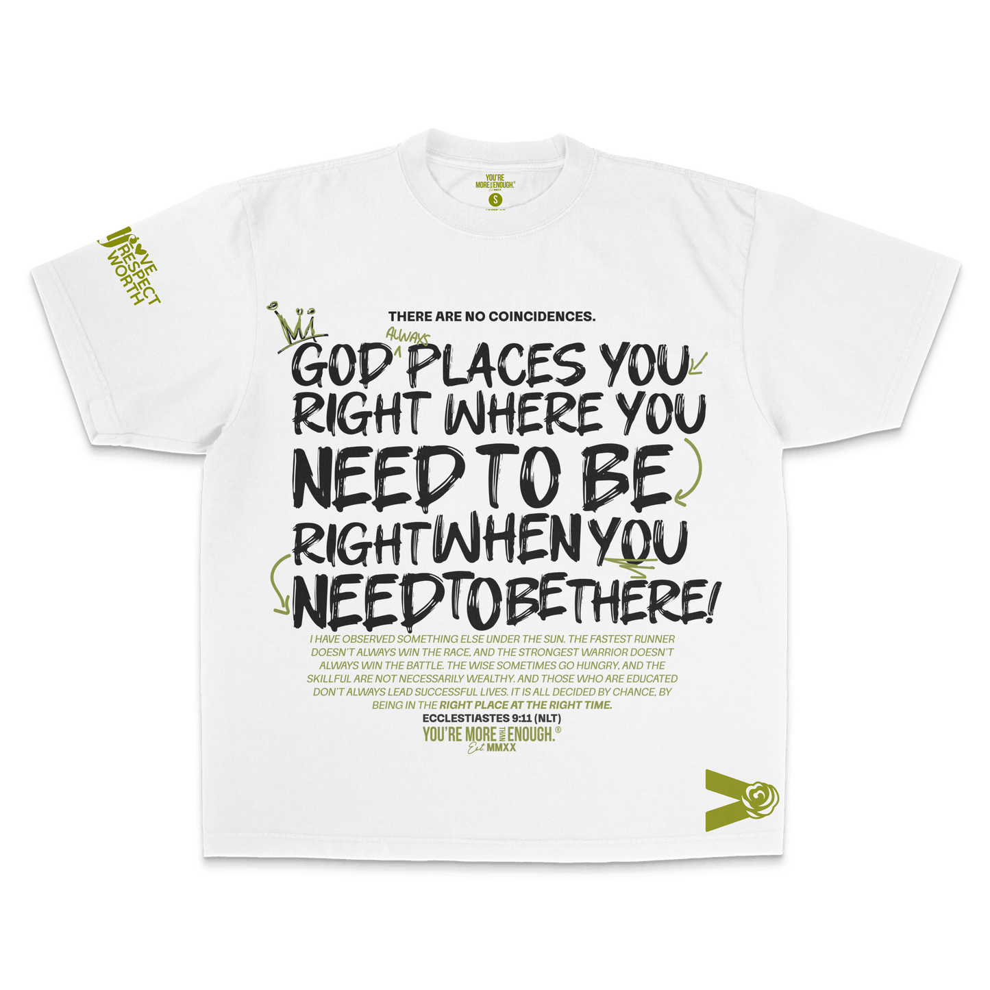 YMTE - God Places You T - Shirt - You're More Than Enough