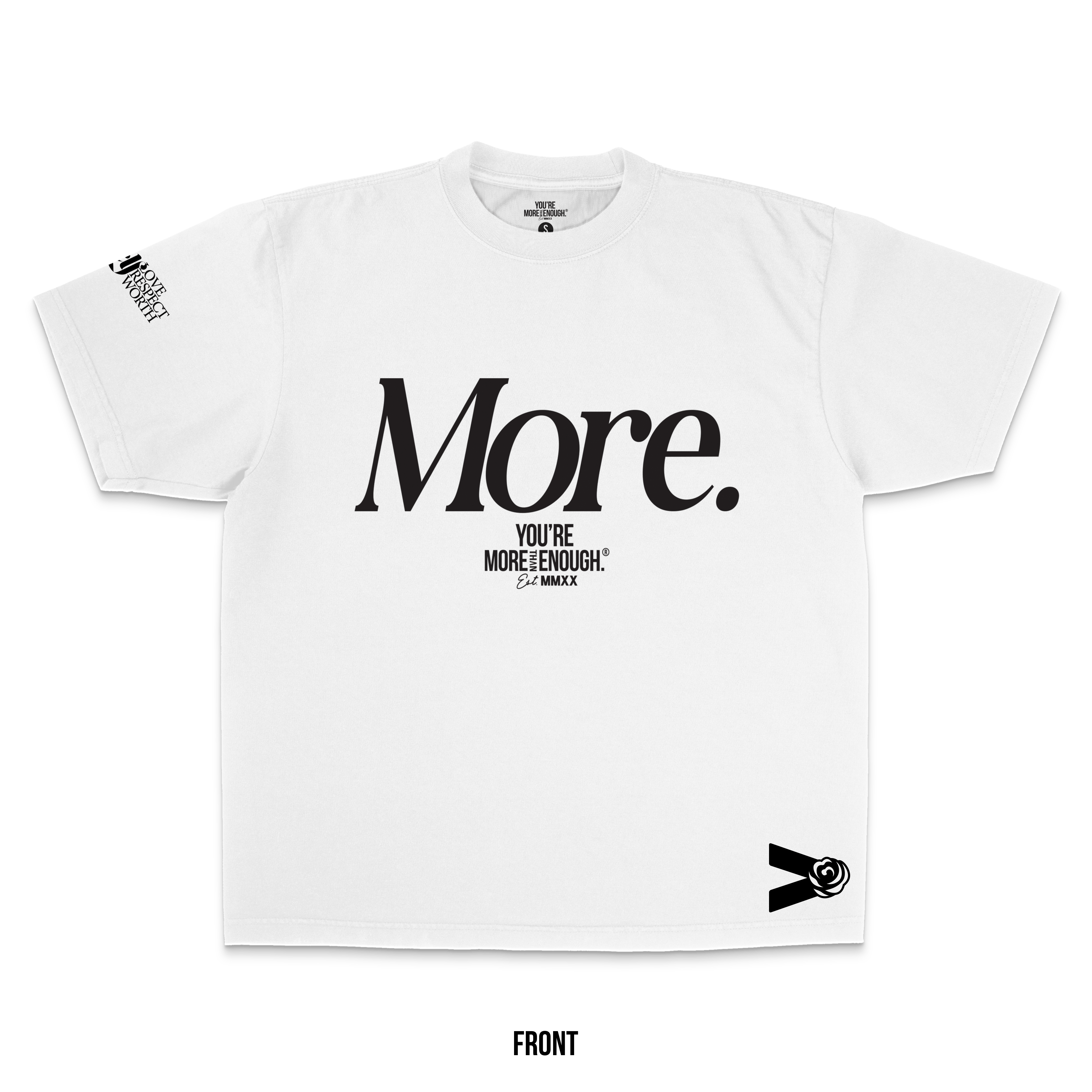 YMTE - More. T - Shirt (Puff Print Boxy) - You're More Than Enough