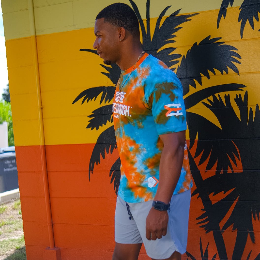 Teal and orange outlet shirt